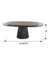 KORIA -MESA COMEDOR- PIEDRA/NEGRO
